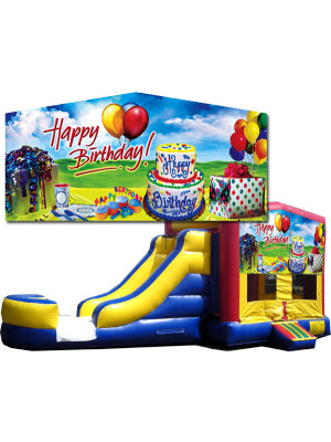 (C) Happy Birthday Bounce Slide combo (Wet or Dry)