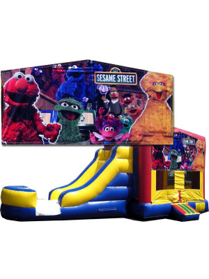 (C) Sesame Street Bounce Slide combo (Wet or Dry)