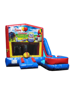 (C) Happy Birthday 7N1 Bounce Slide combo (Wet or Dry)