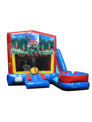 (C) Jungle Safari 7N1 Bounce Slide combo (Wet or Dry)