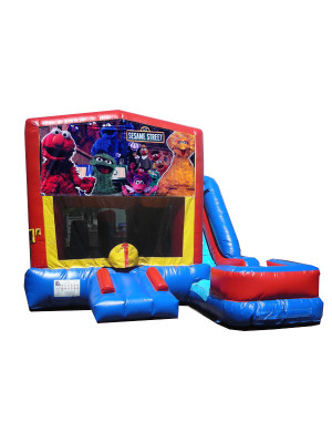 (C) Sesame Street 7N1 Bounce Slide combo (Wet or Dry)